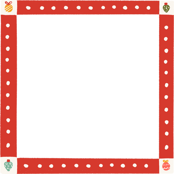 Bright Handdrawn Christmas Frame