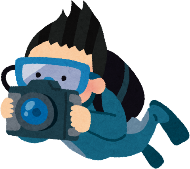 Illustration of an Underwater Photographer