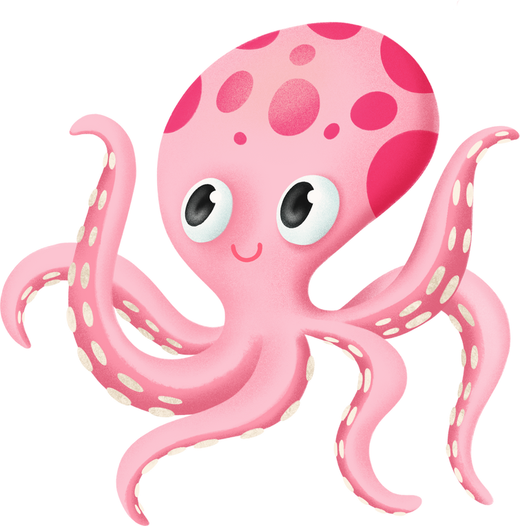 Octopus Sea Creature Clipart Illustration